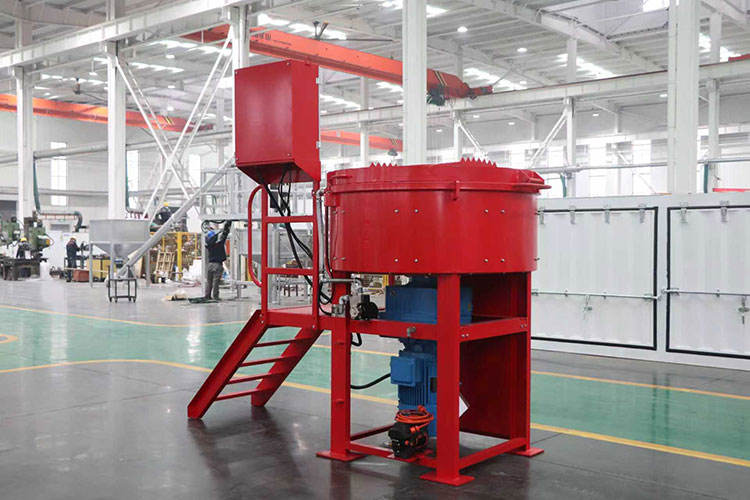 800kg-castable-pan-mixer-in-Indonesia